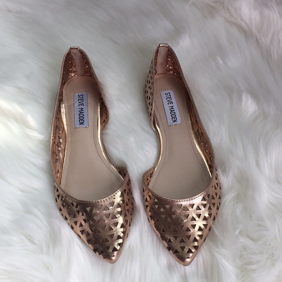steve madden rose gold flats